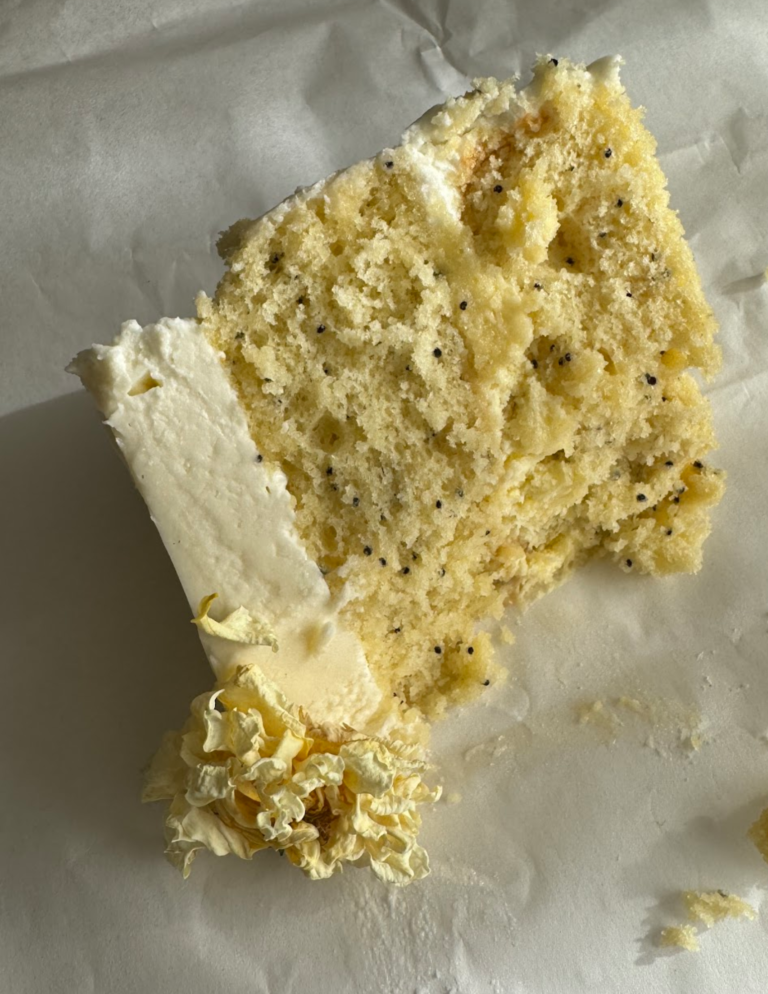 lemon poppy seed spelt chiffon cake