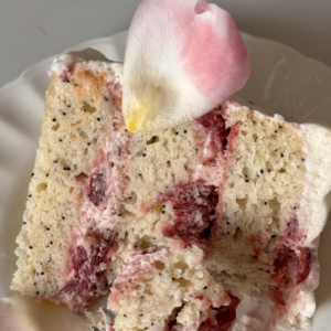 saltedrye almond poppy seed strawberry cake