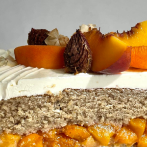 saltedrye peach graham cracker cake