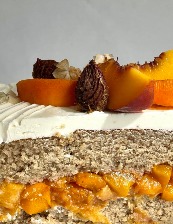 saltedrye peach graham cracker cake